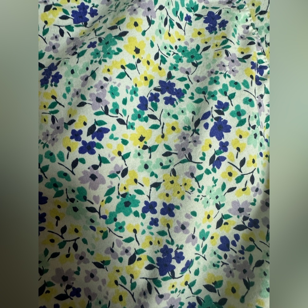 Croft & Barrow Floral Button-Up Blouse | Roll-Tab Sleeves | 1X - Picture 11 of 12